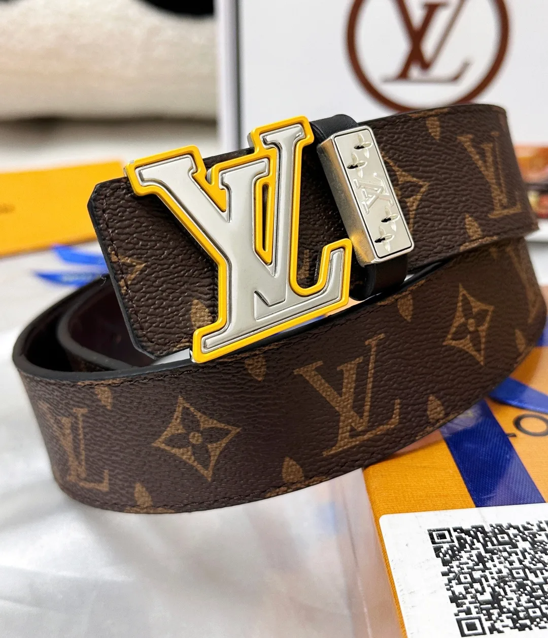 Louis Vuitton Monogram LV Buckle Belt in Brown · view 2