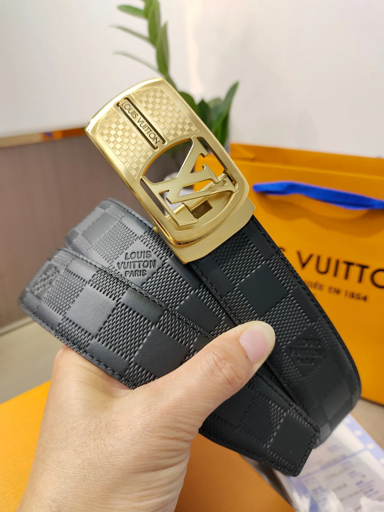 Louis Vuitton Calfskin Belt in Black · view 3