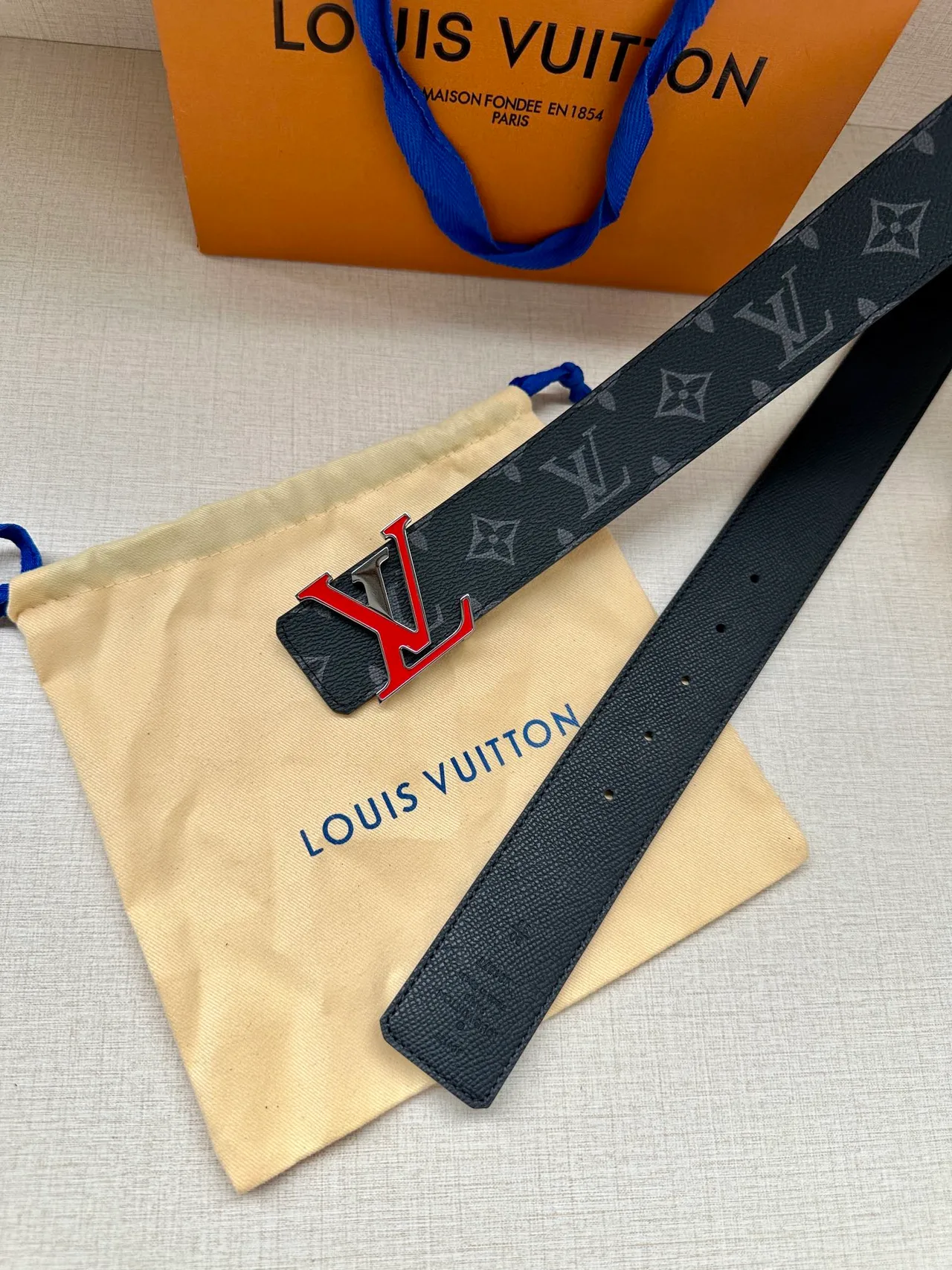 Louis Vuitton Canvas Belt in Black · view 4