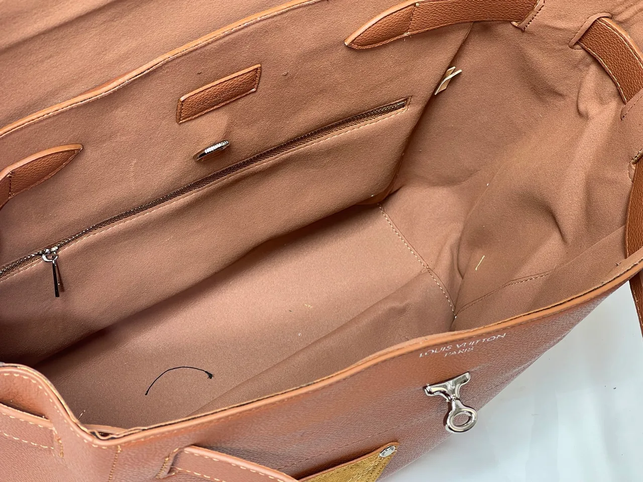 Louis Vuitton Cowhide Smooth Top-Handle Bag in Brown · view 8