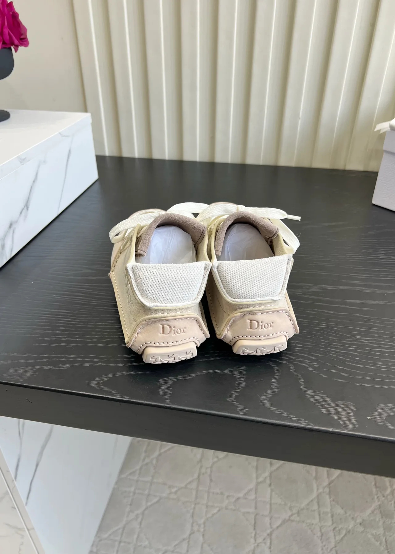 Dior Cowhide High-Top Sneakers in Beige · view 5