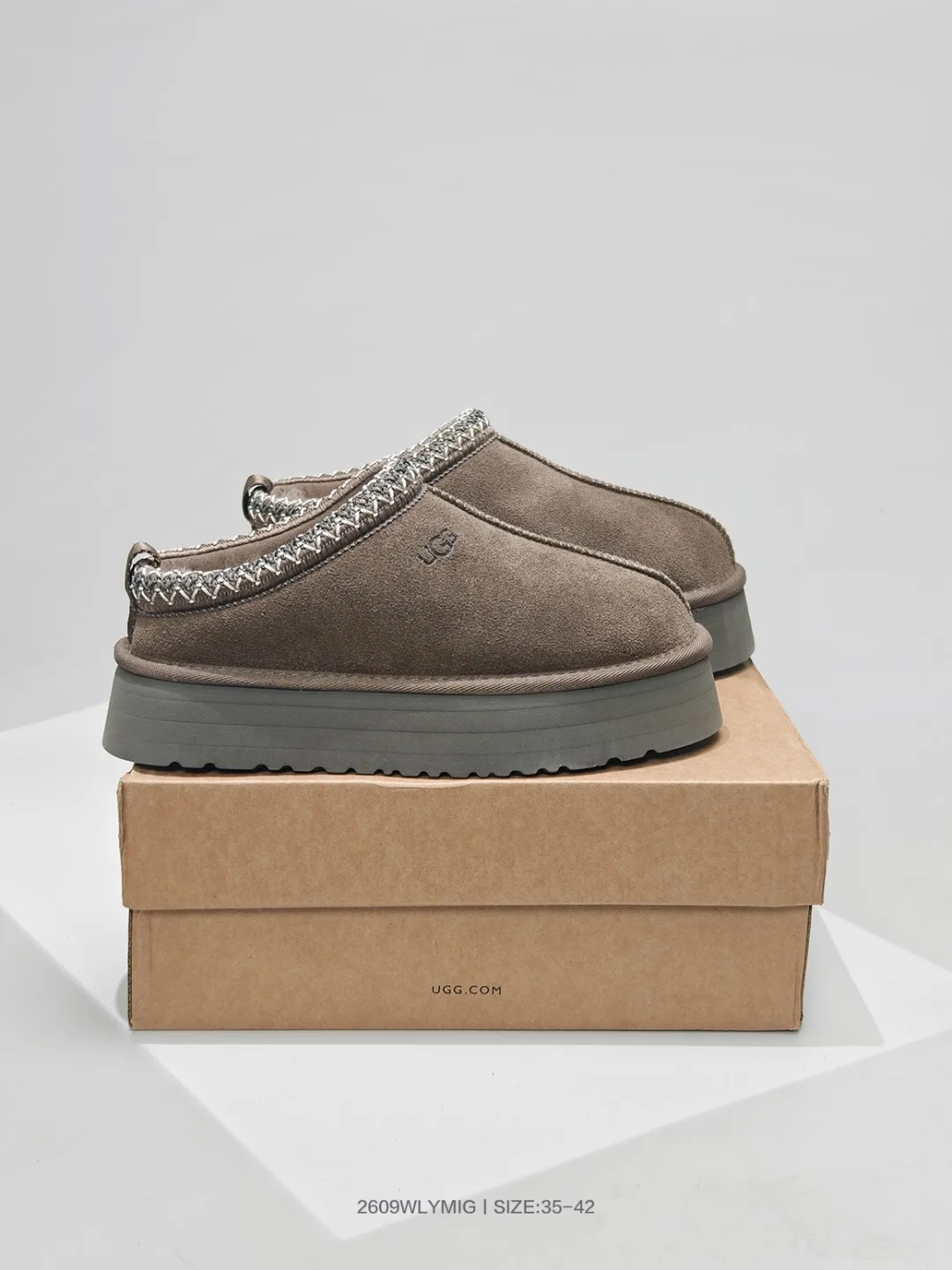 UGG Platform Mule in Brown & Grey & Black & White · view 3