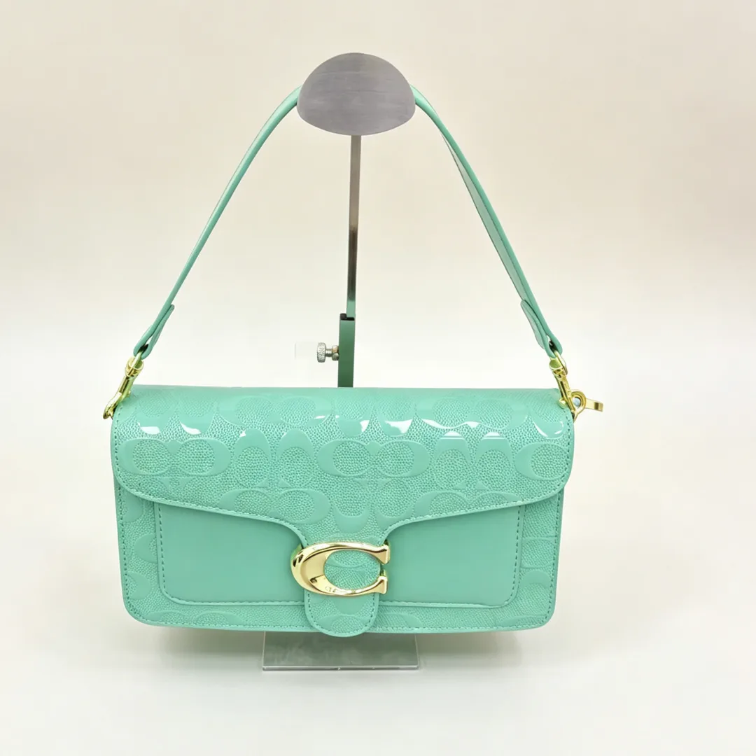 Coach H709 Flap Bag in Green & Red & White & Brown & Black & Beige · view 1