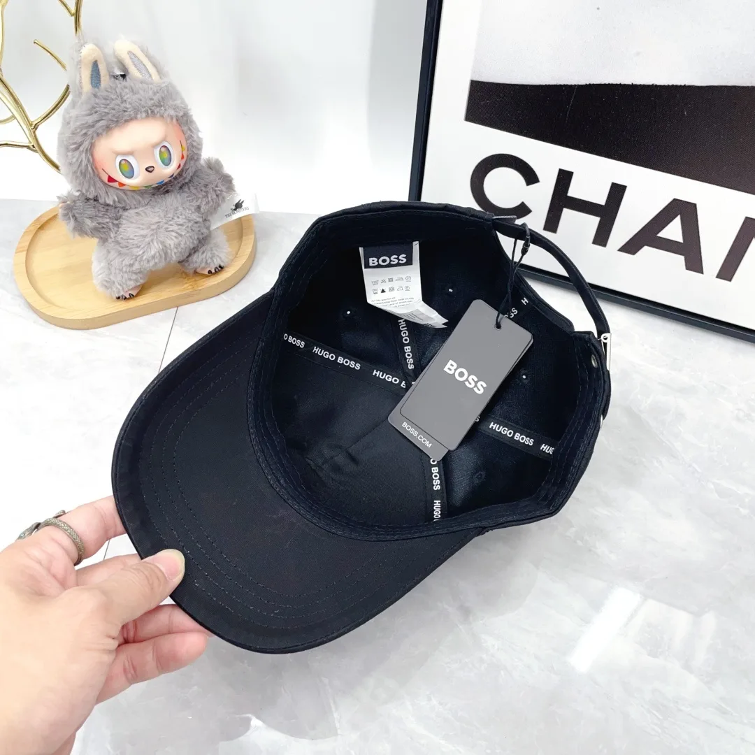 Boss Monogram Baseball Cap in Black · view 8
