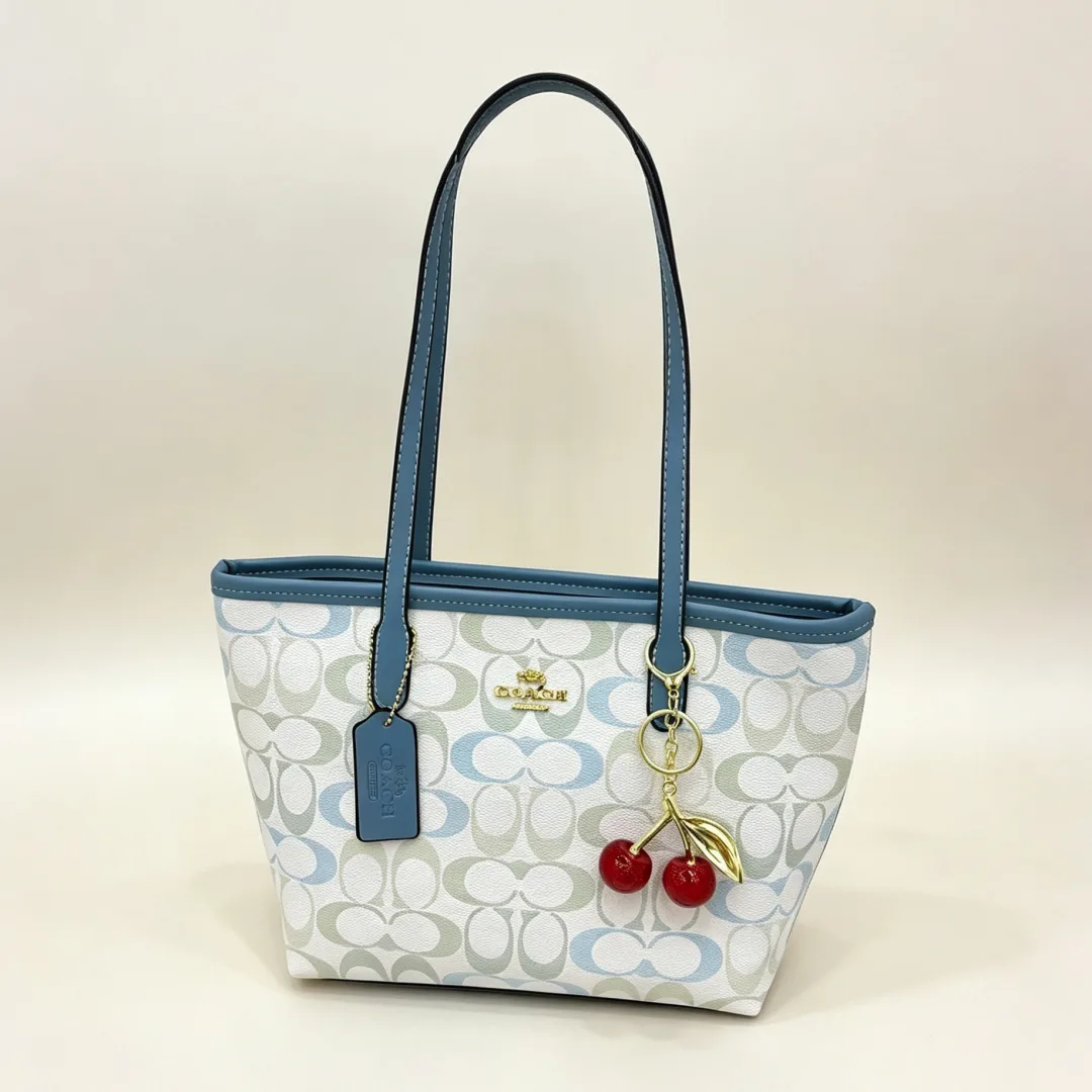 Coach 3293 Tote in Brown & White & Grey & Beige & Pink · view 5