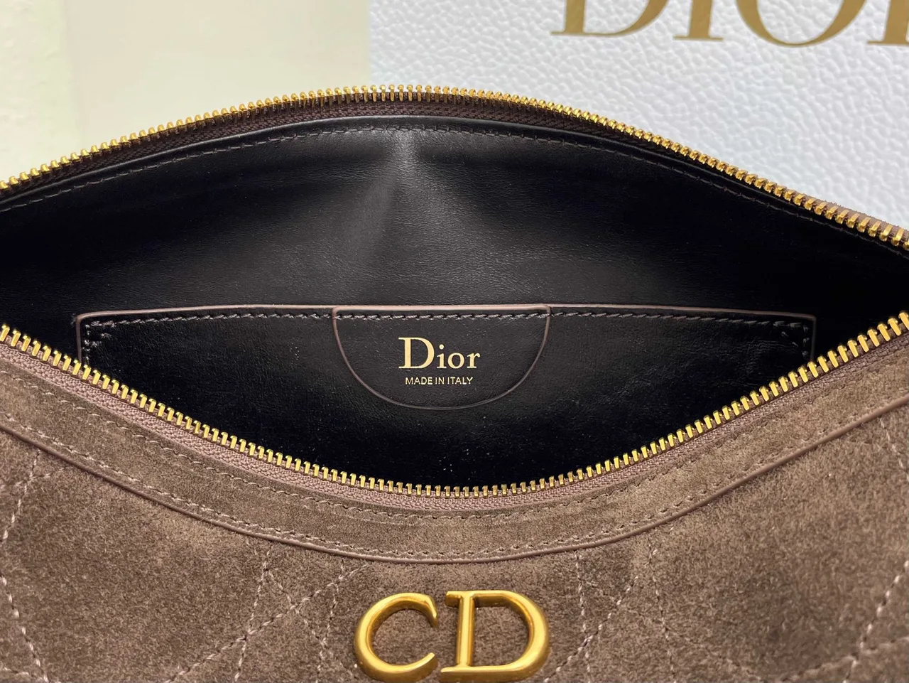 Dior Quilted Shoulder Bag in Brown · view 7