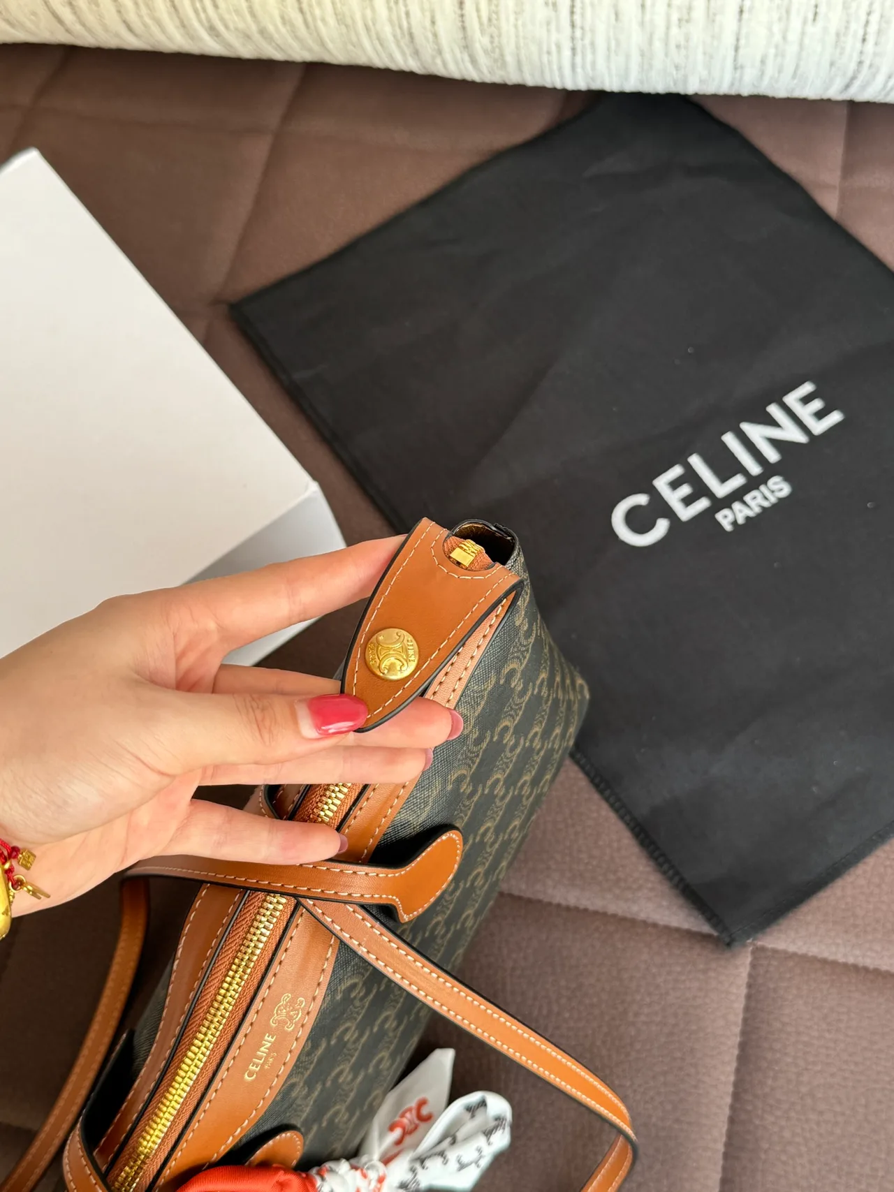 Celine Monogram Tote in Brown · view 8