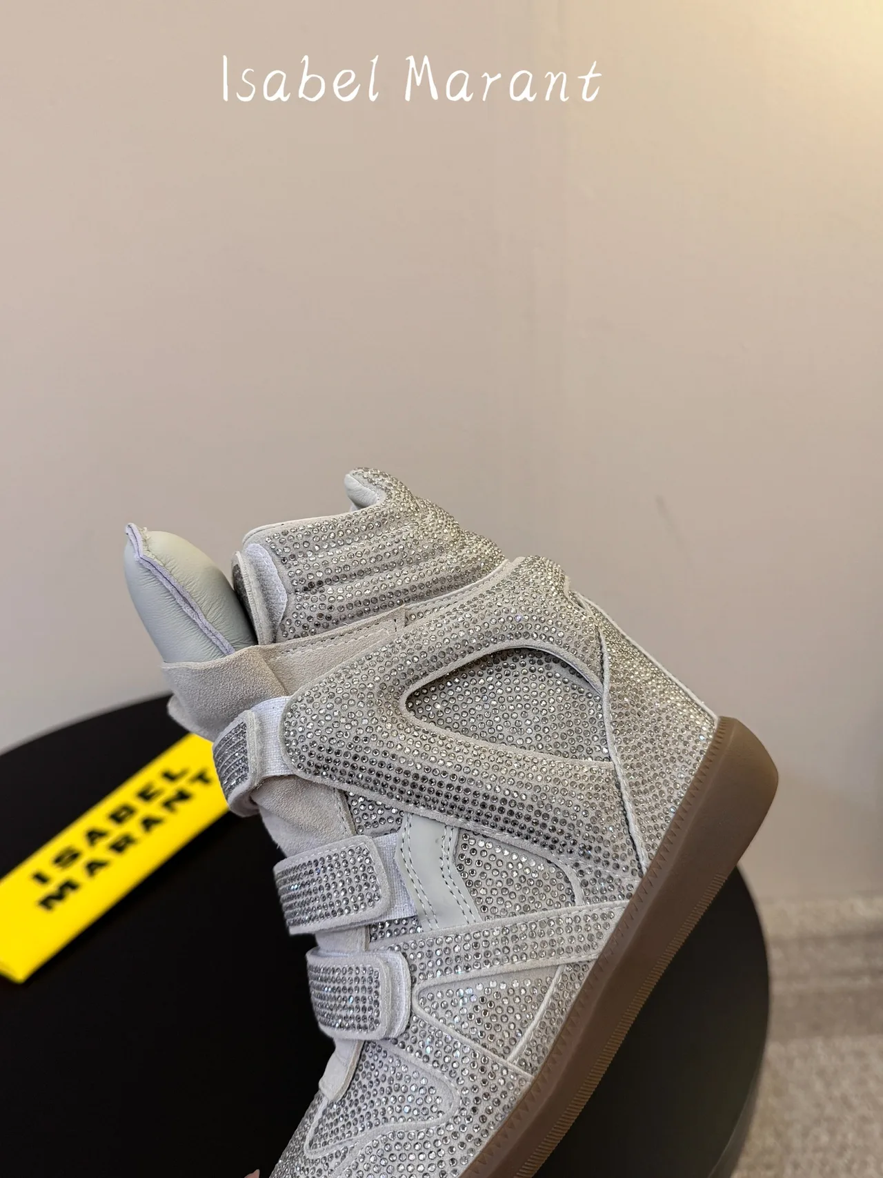 Isabel Marant Strap High-Top Sneakers in Grey · view 7