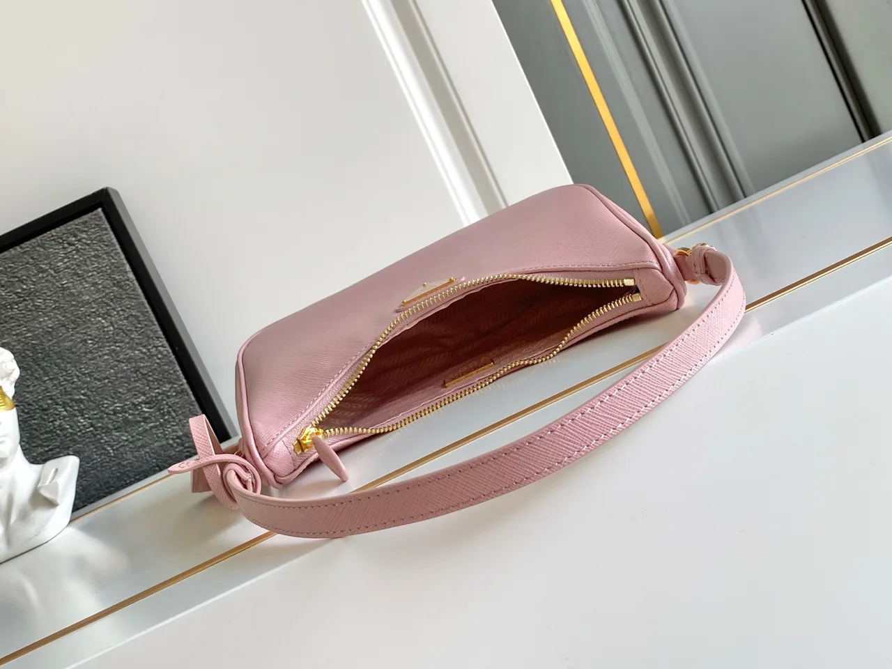 Prada Smooth Hobo Bag in Pink · view 8