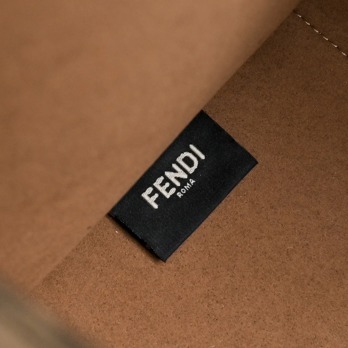Fendi FF Monogram Logo-Letter Top-Handle Tote in Brown · view 7