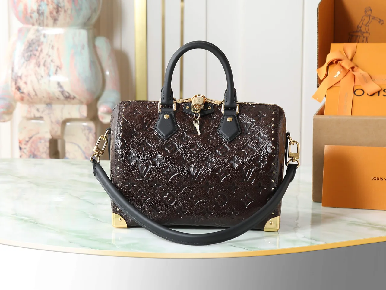 Louis Vuitton Speedy Leather Smooth Handbag in Brown · view 1
