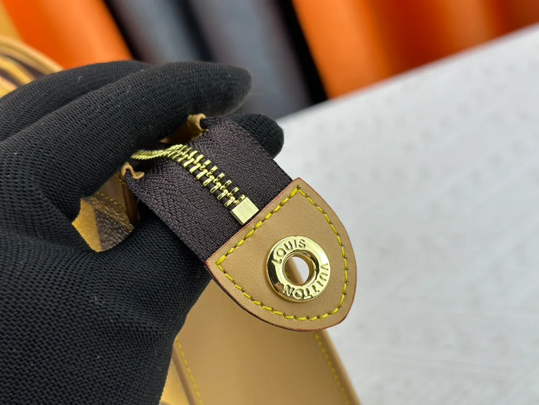 Louis Vuitton Canvas Check Clutch in Yellow · view 7