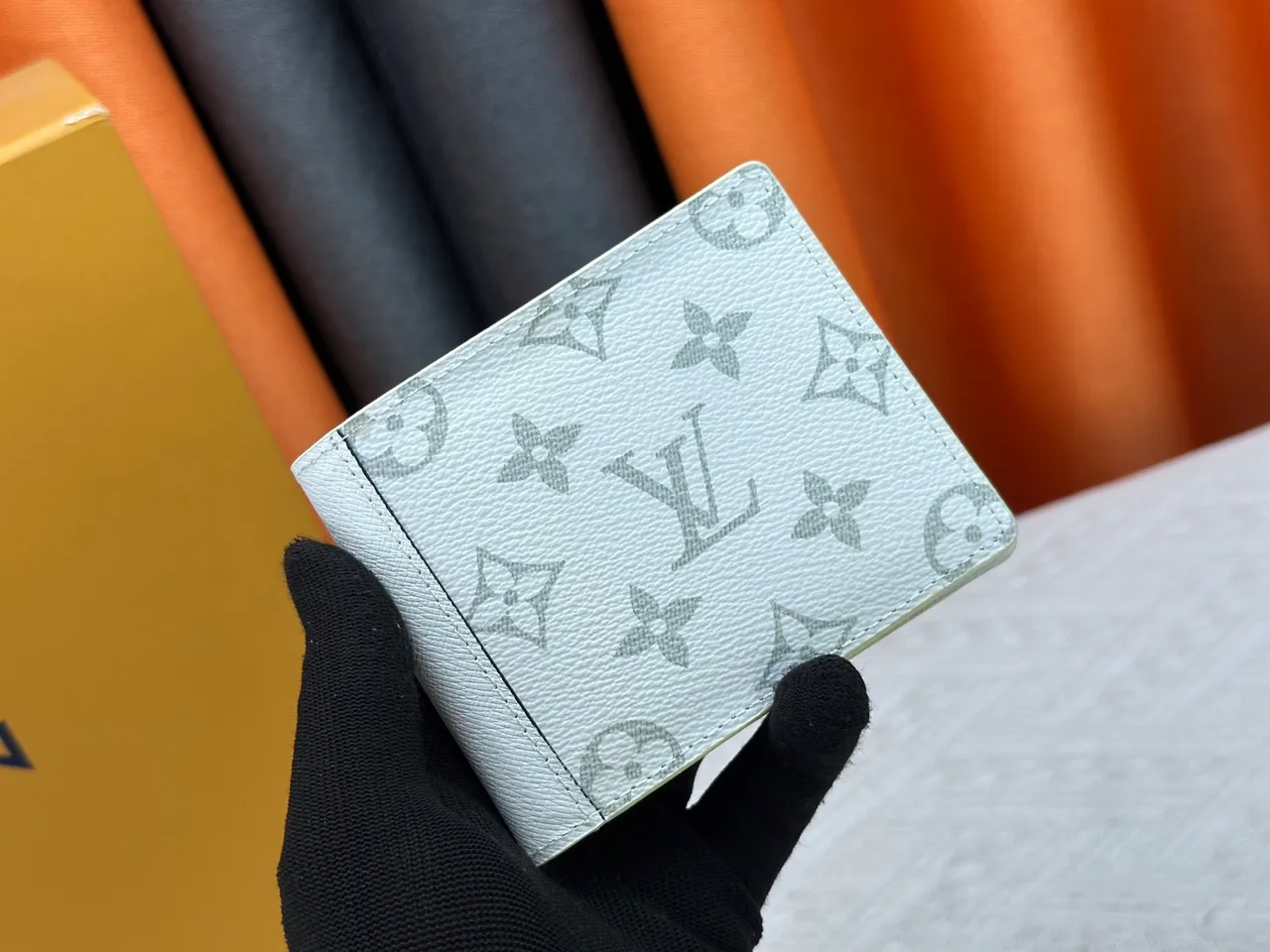 Louis Vuitton Canvas Bifold Wallet in White · view 1