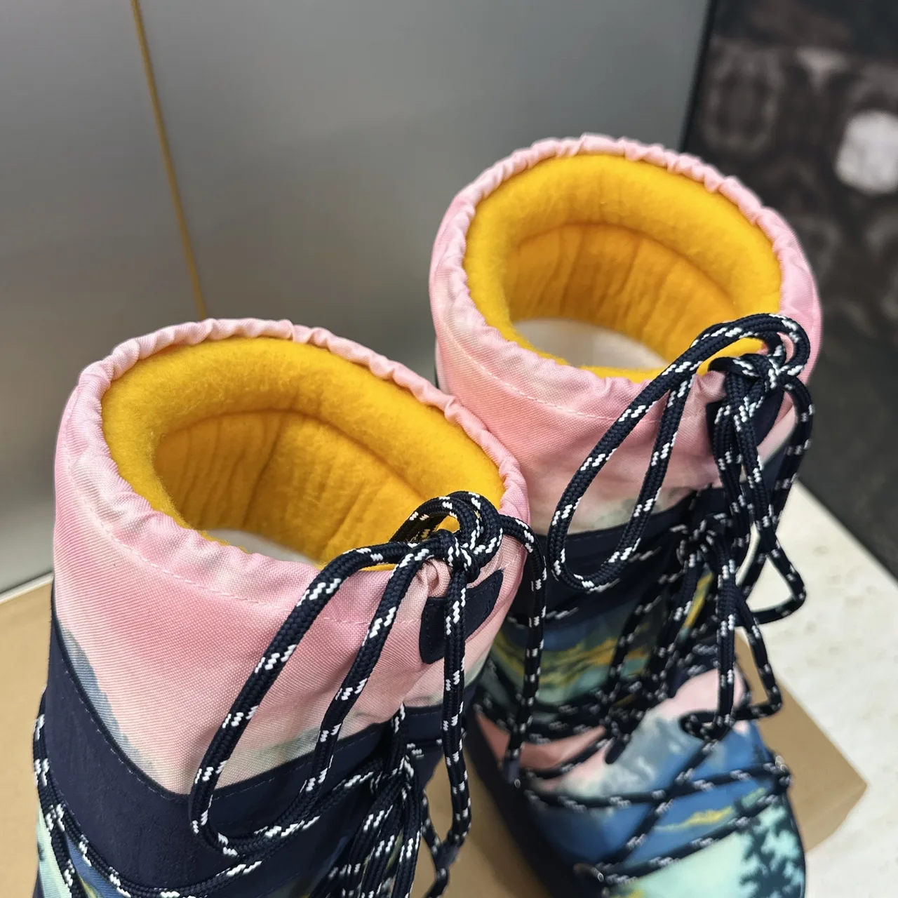 Moon Boot Lace-Up Snow Boots in Blue · view 7