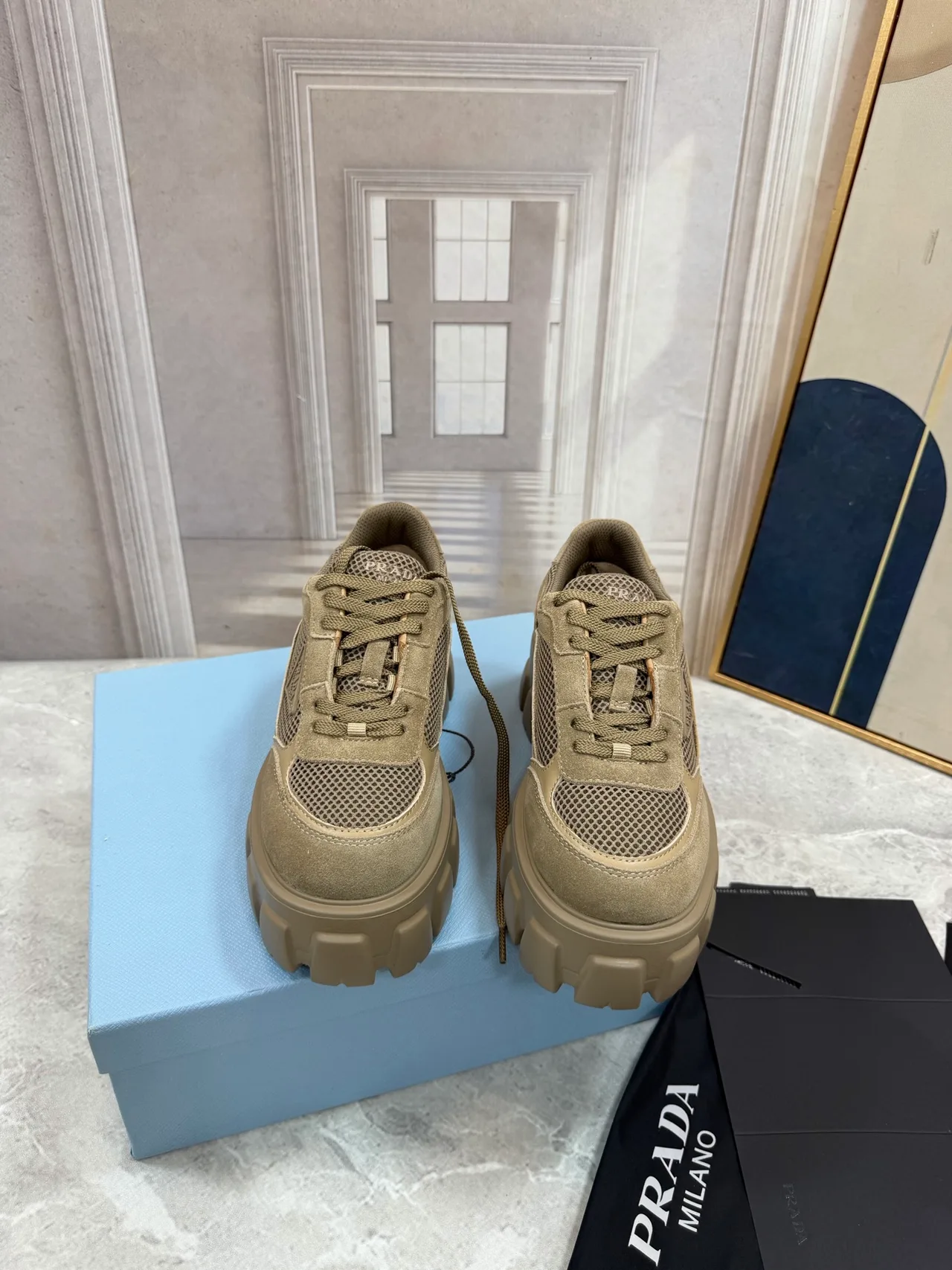 Prada Sneakers in Beige · view 5