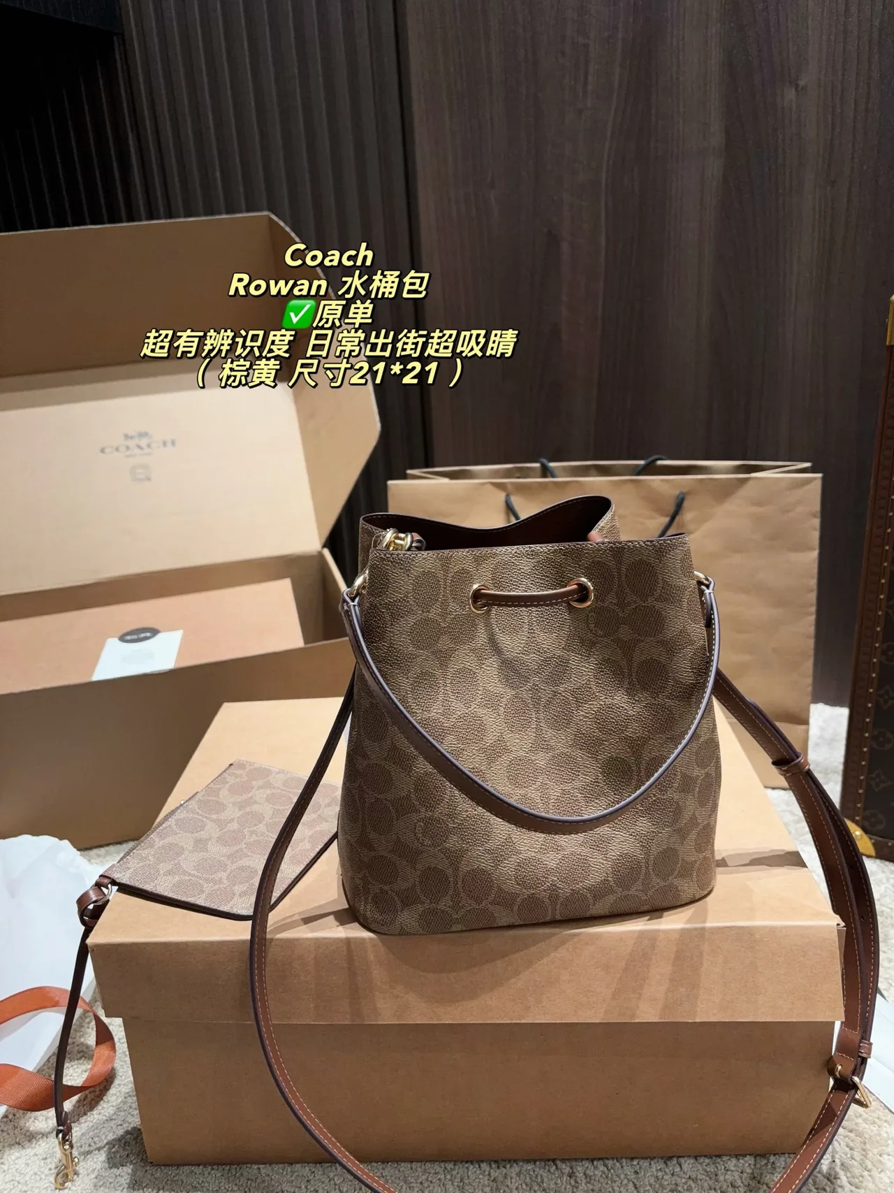 Coach Rowan Bucket Bag in Brown · view 6