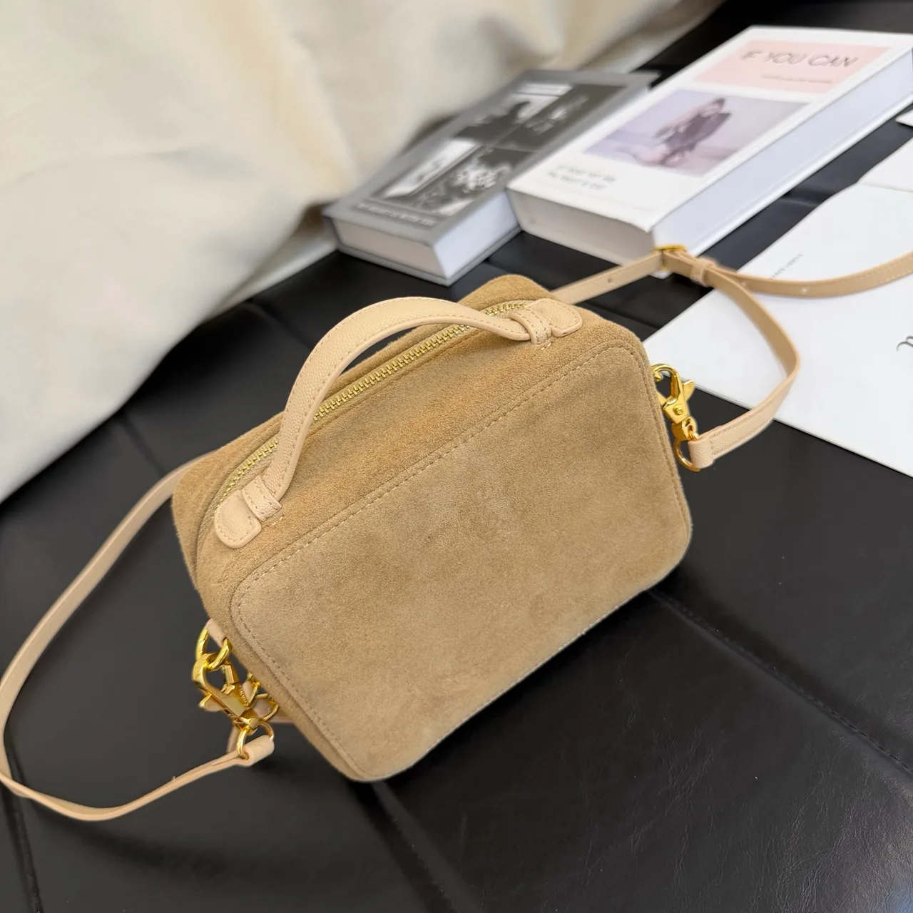 Chanel Quilted CC Vanity Bag in Beige · view 4