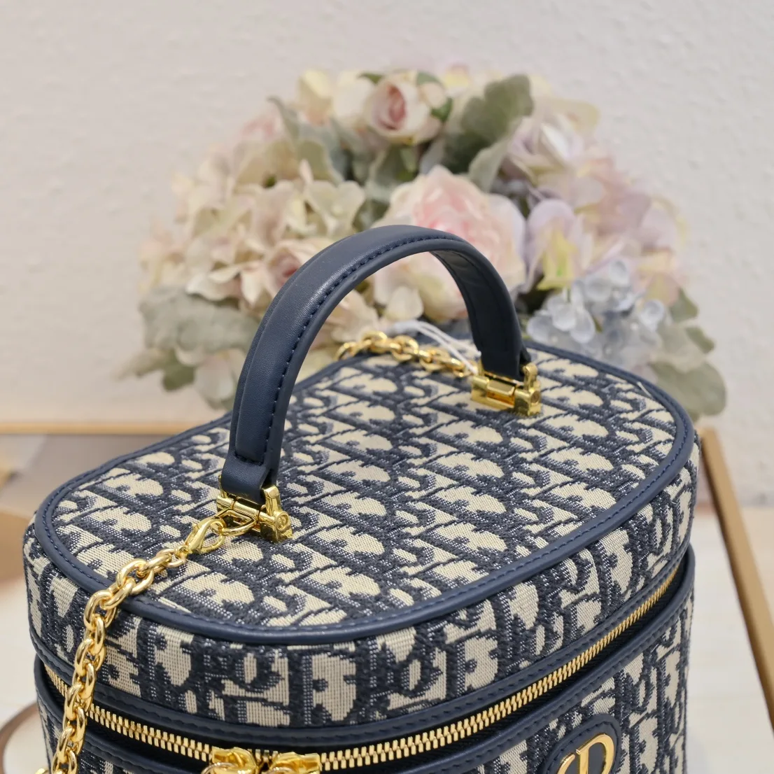 Dior Monogram Zip Vanity Case in Blue · view 4