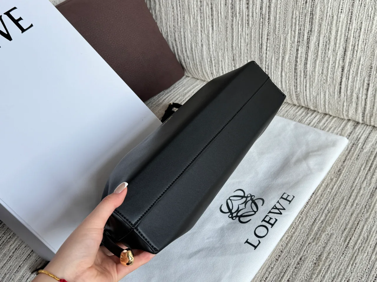 Loewe Smooth Hobo Bag in Black · view 5