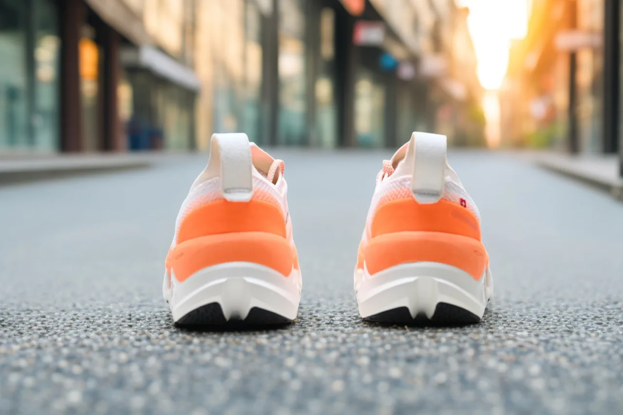 On Mesh-Upper Lug-Sole Sneakers in White · view 5