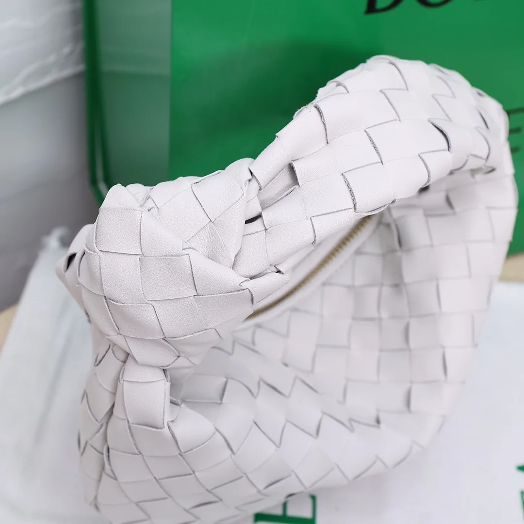 Bottega Veneta Sheepskin Woven Hobo Bag in White · view 6