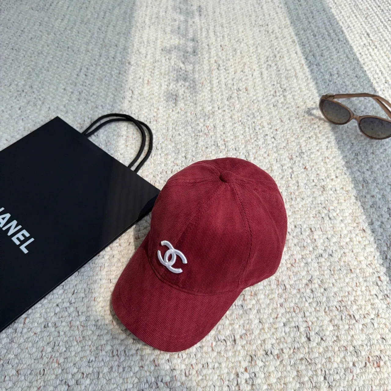 Chanel Baseball Cap in Burgundy · view 2