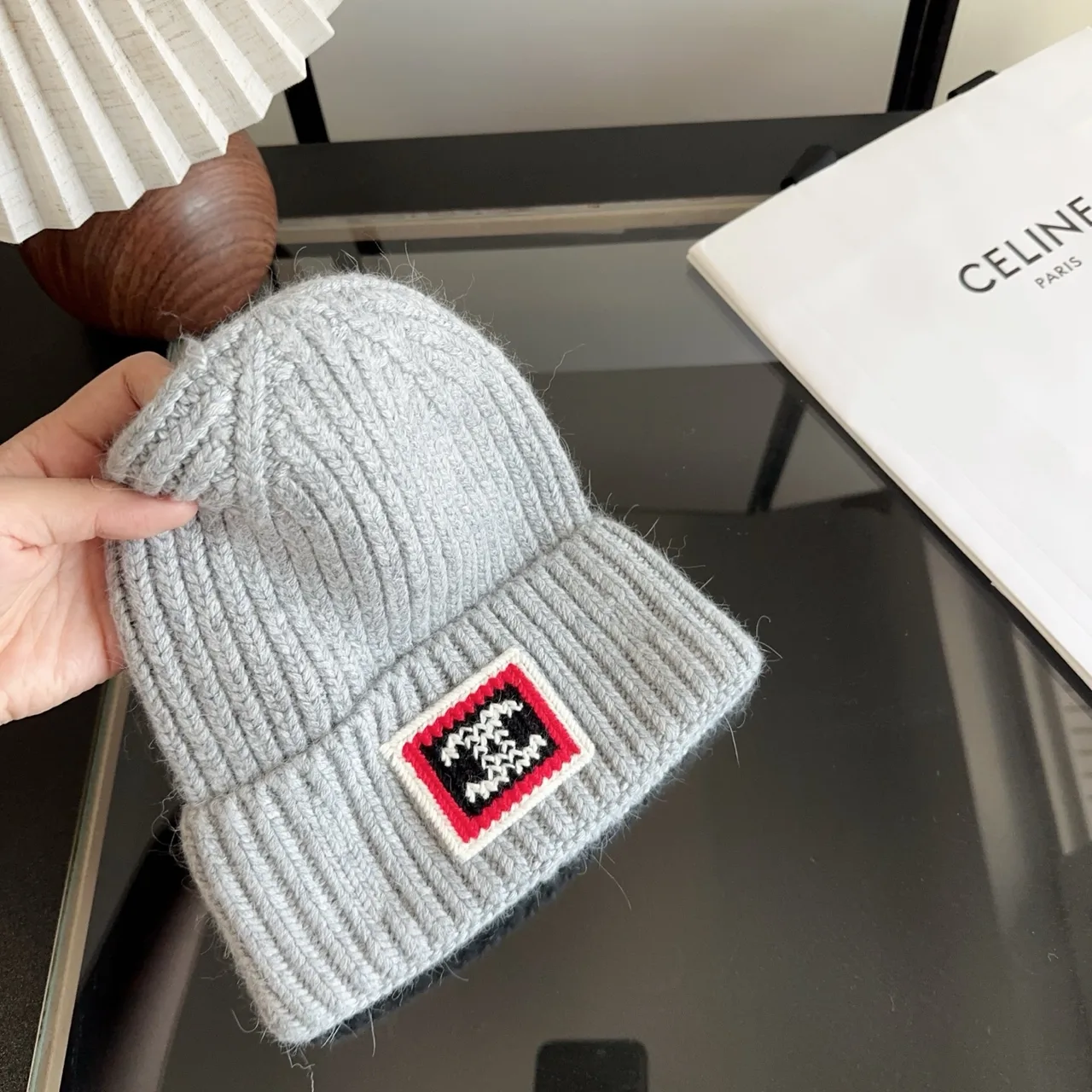 Celine Beanie in Grey · view 5