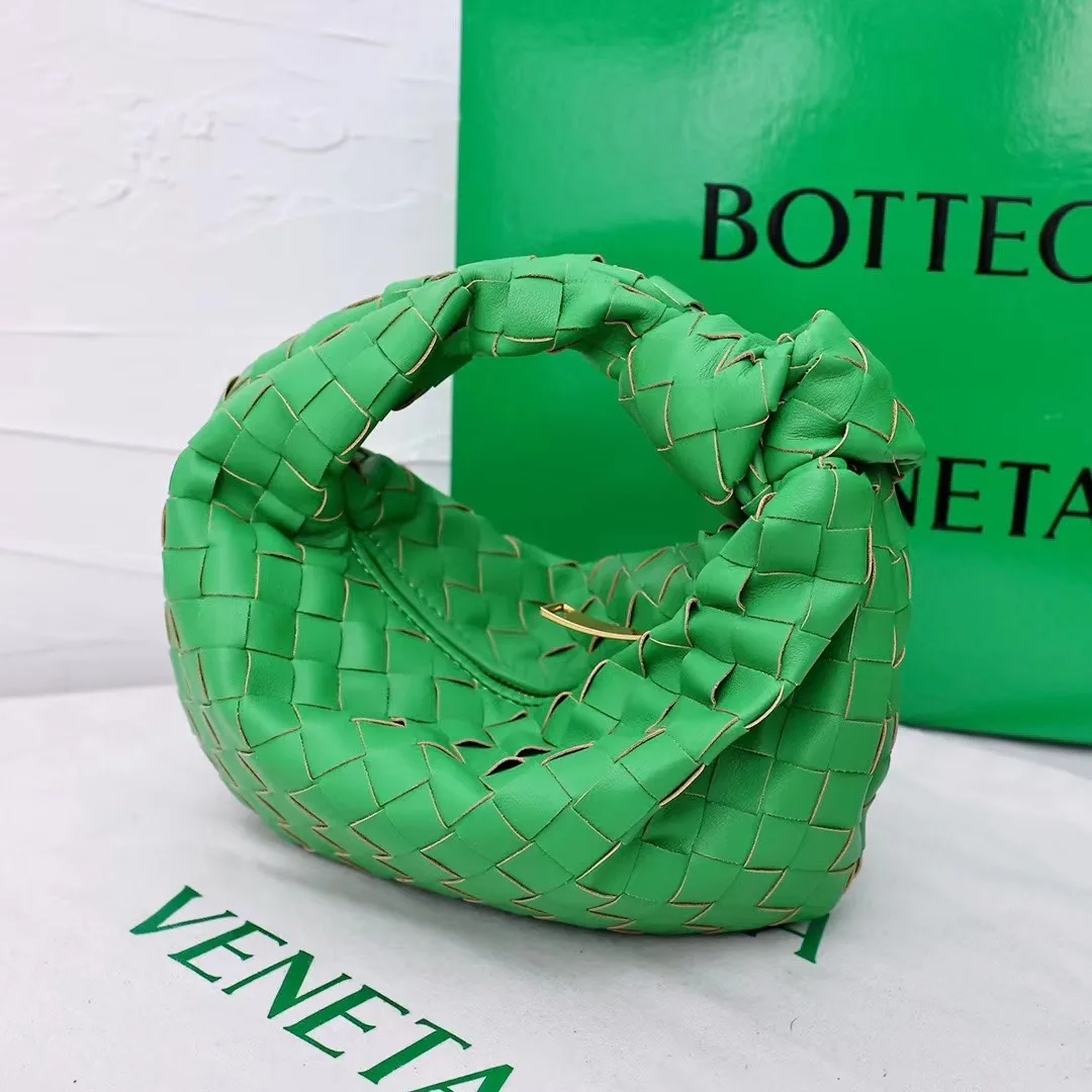 Bottega Veneta Sheepskin Woven Hobo Bag in Green · view 2