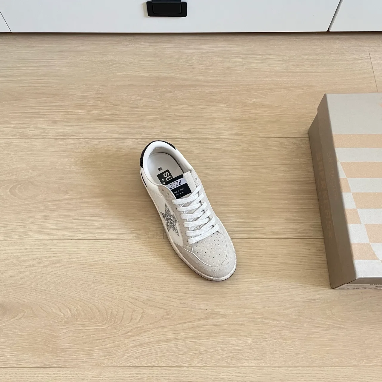 Golden Goose Calfskin Smooth Sneakers in White · view 8