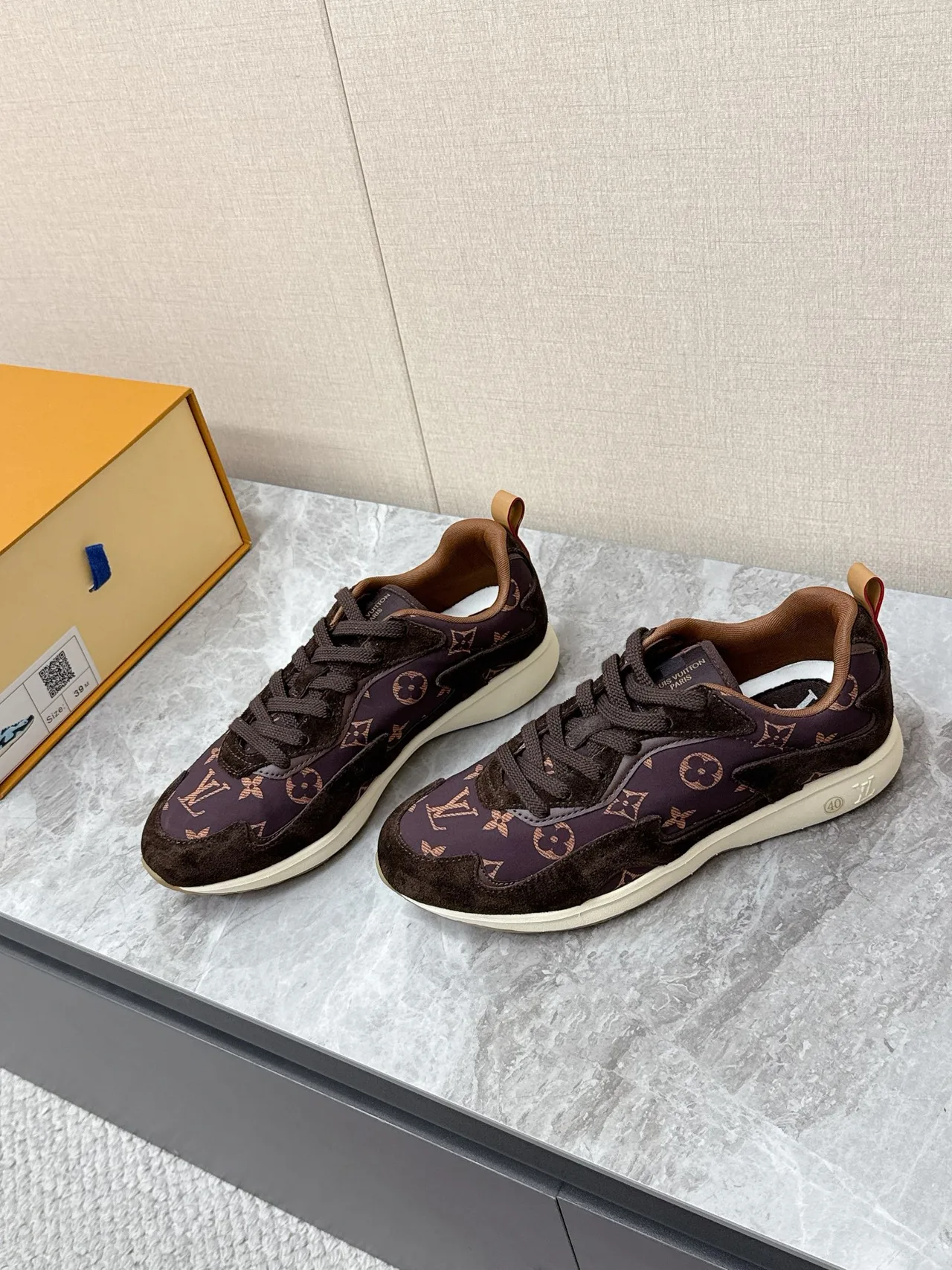 Louis Vuitton Nylon Sneakers in Brown · view 2