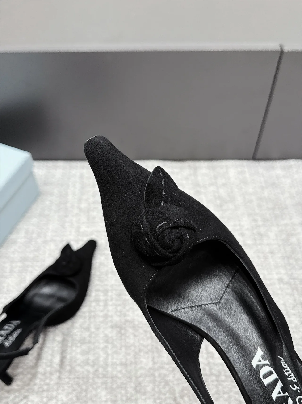 Prada Pointed Slingback Pumps in Black · view 6