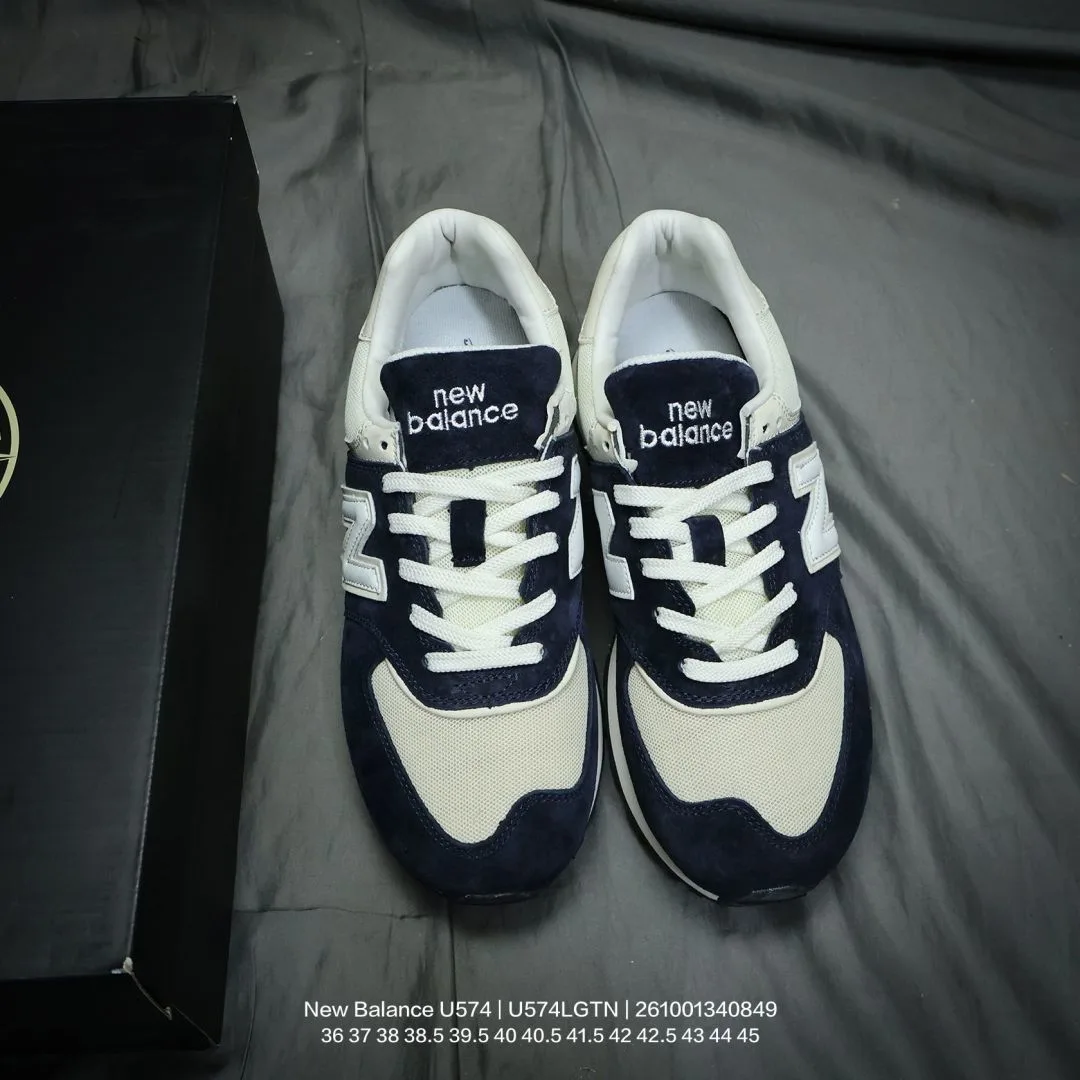 New Balance Suede-Look Sneakers in Blue · view 5