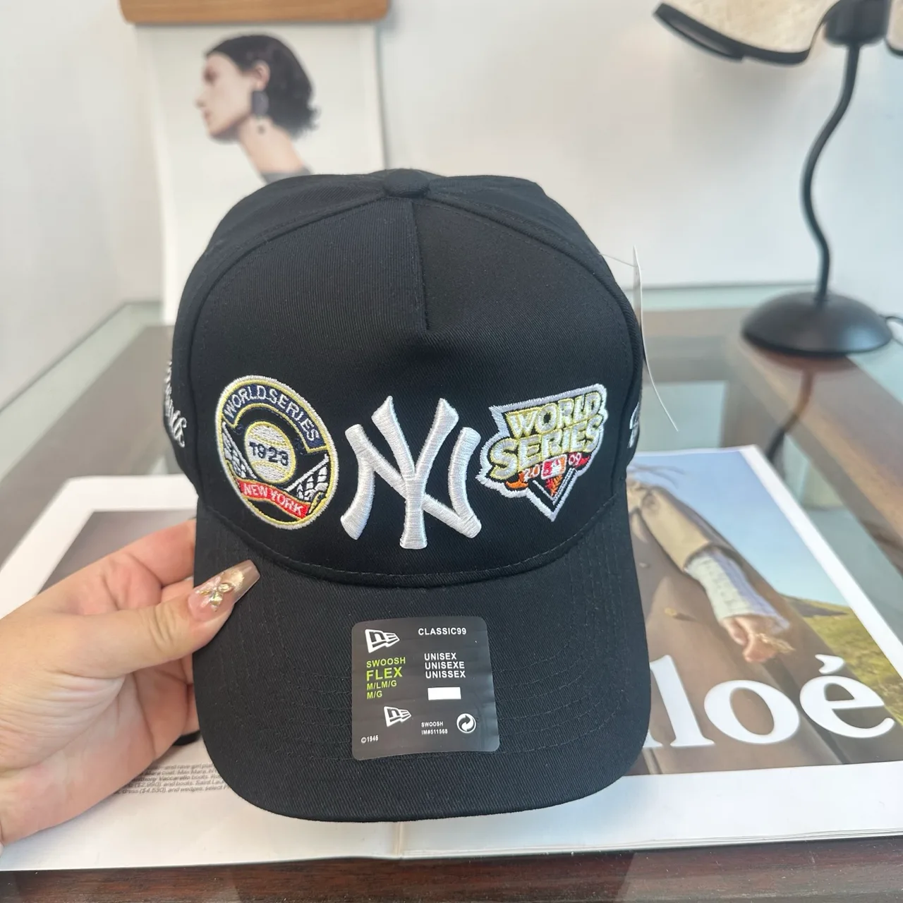 New Era Baseball Cap in Black & Burgundy & Green & Beige & Purple & White · view 5
