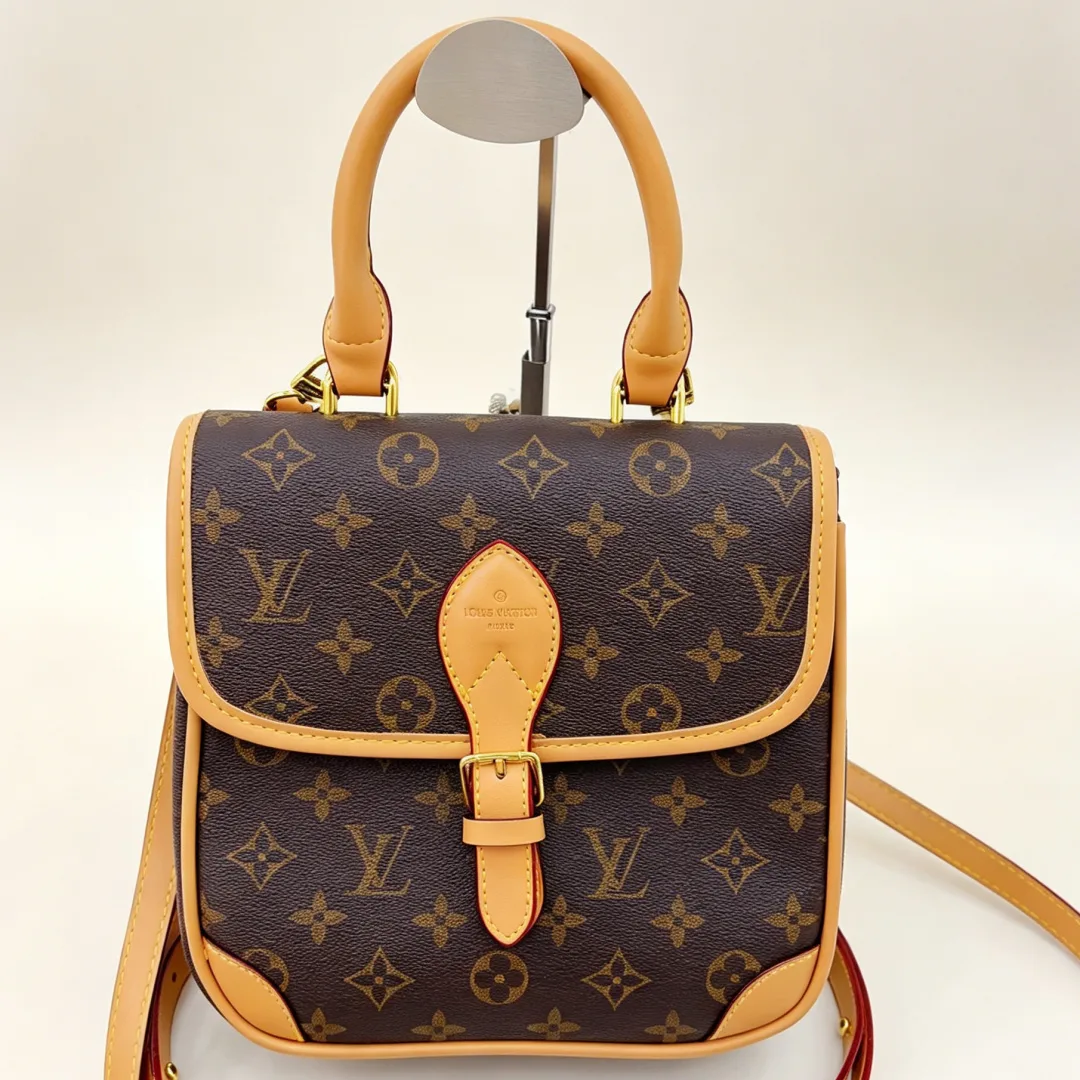 Louis Vuitton Mini Saumur Bag in Brown & Black & Blue & Orange · view 2