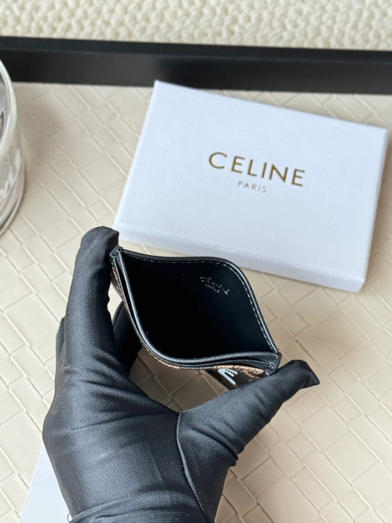 Celine Zip Cardholder in Brown · view 5