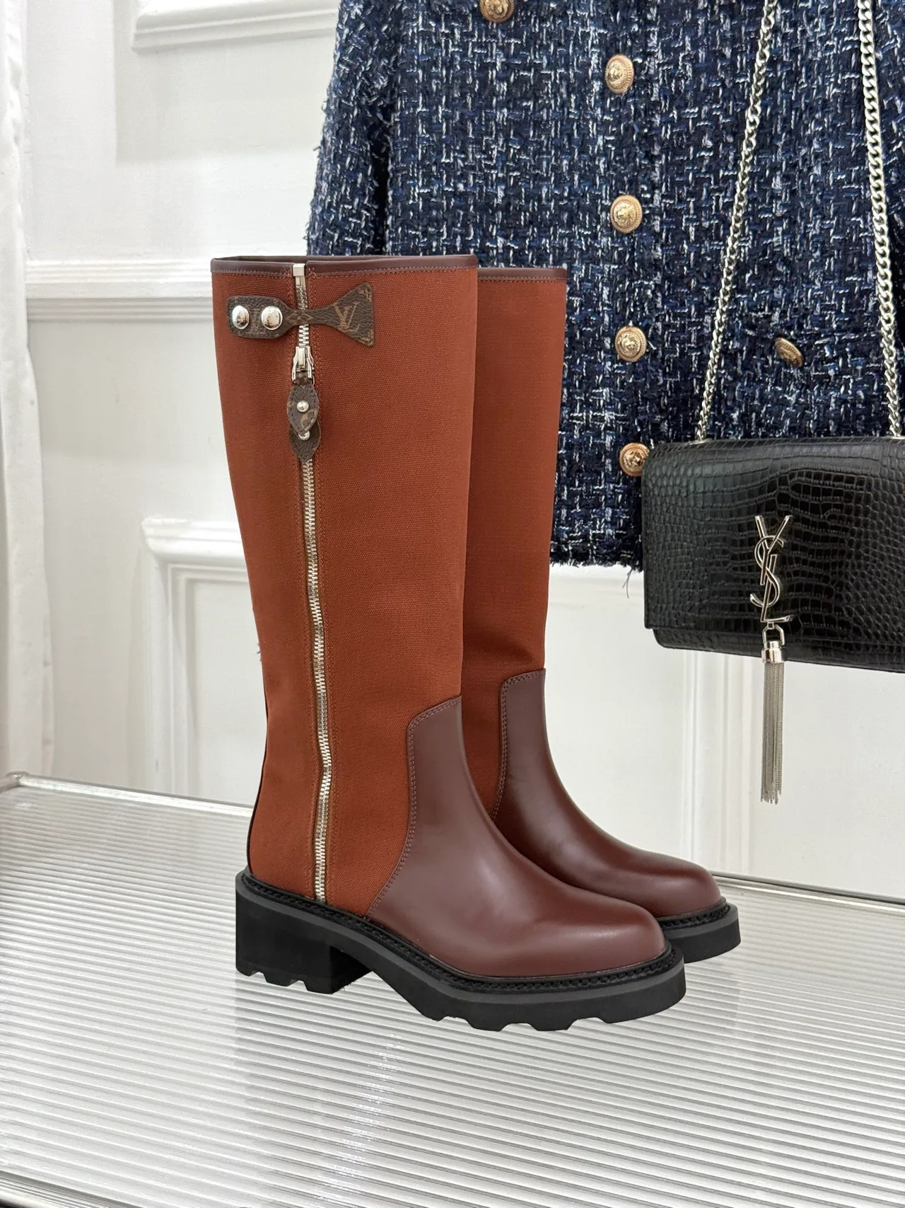Louis Vuitton Ankle Boots in Brown · view 1