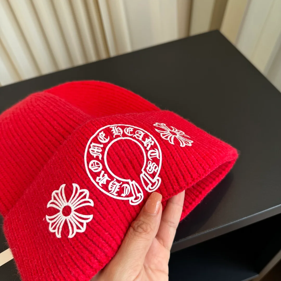 Chrome Hearts Knit Beanie in Red · view 6