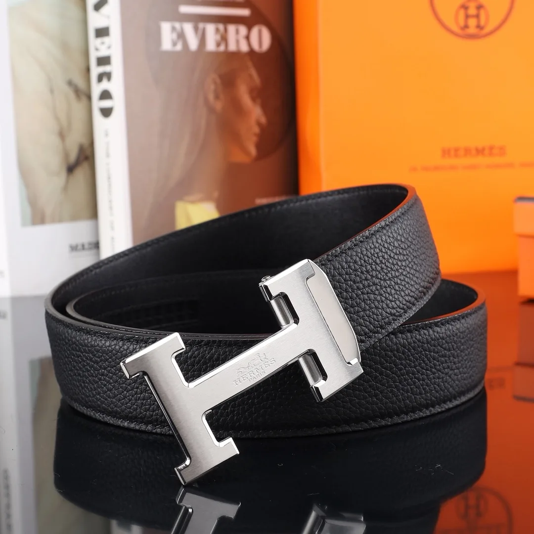 Hermes H automatic belt in Black · view 3