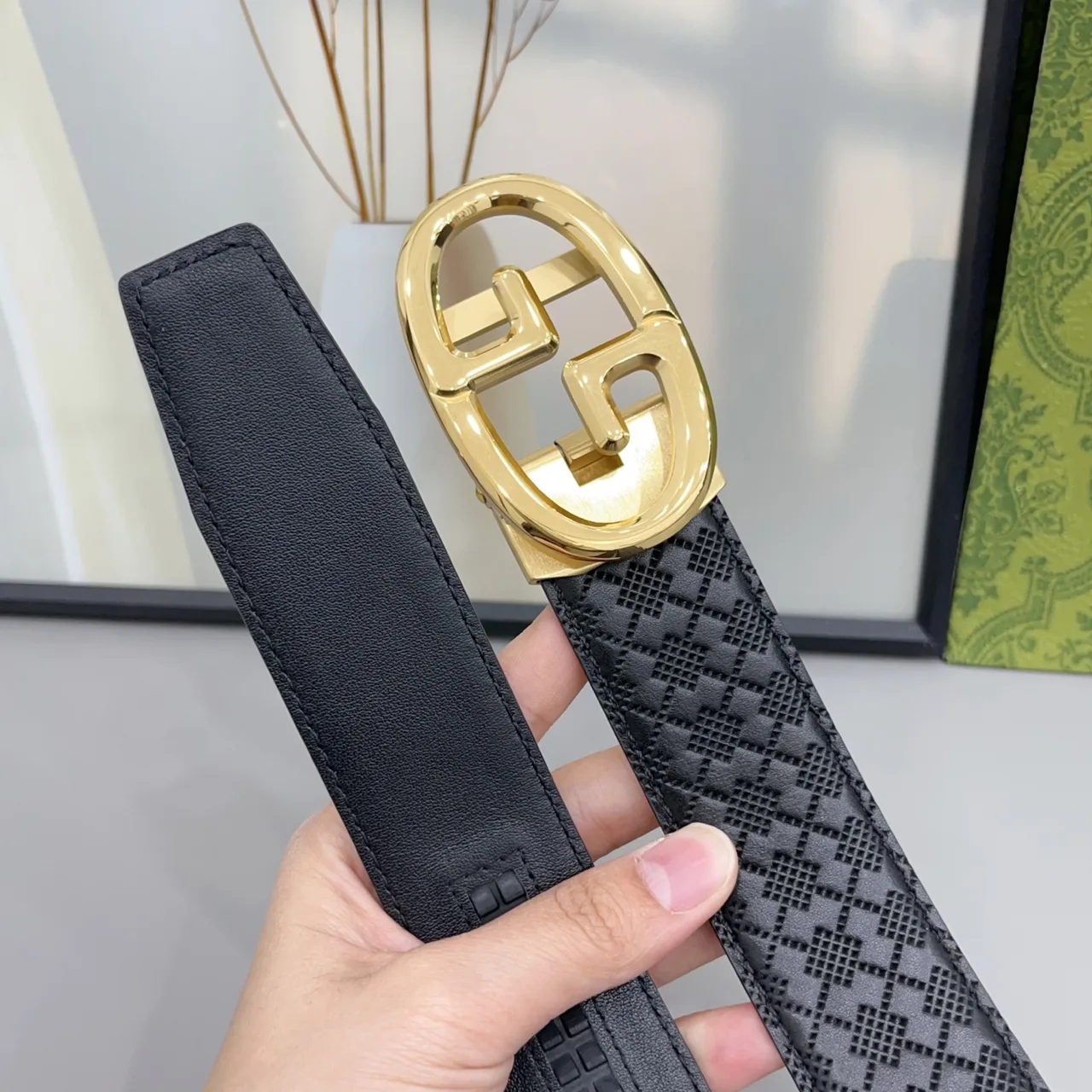 Gucci Quilted Belt in Black · view 4