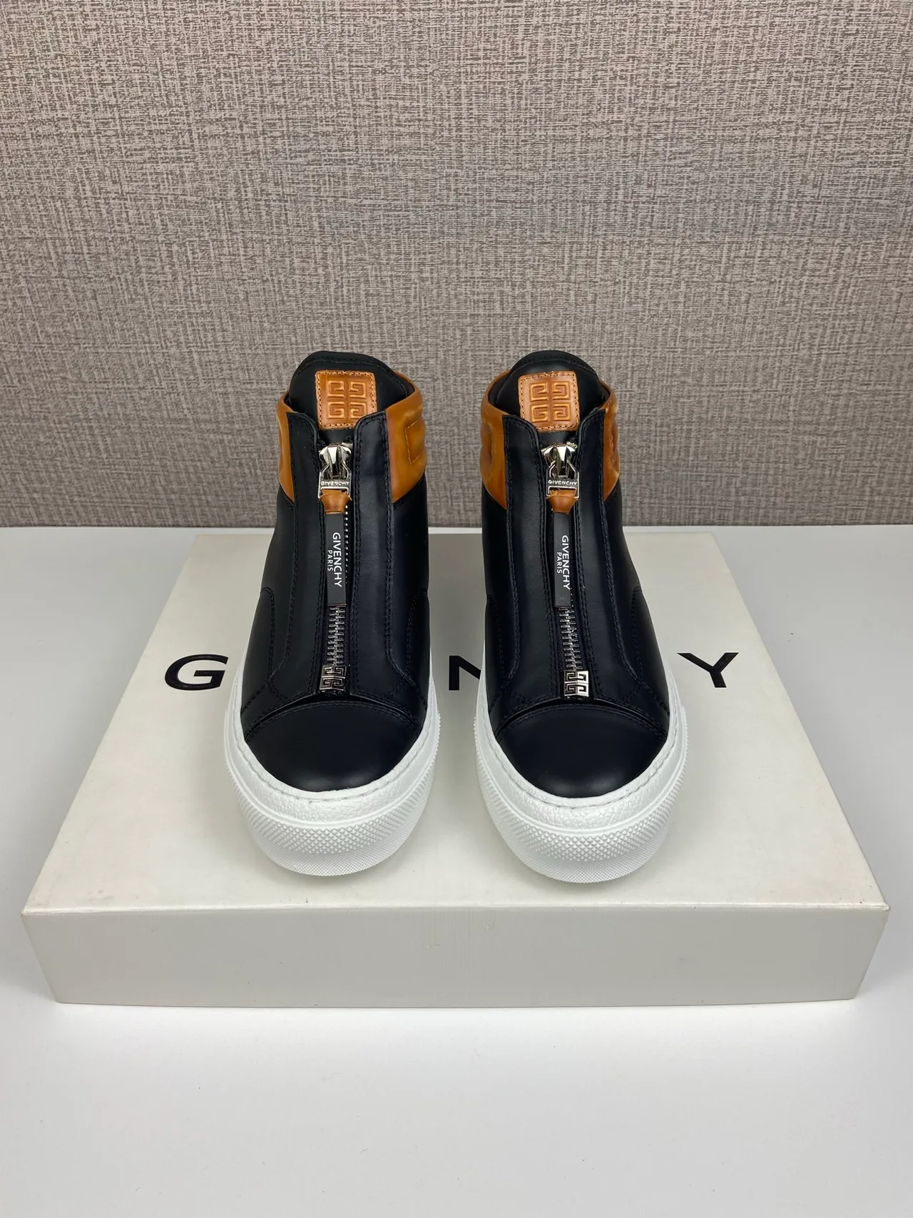 Givenchy Cowhide G Set High-Top Sneakers in Black · view 1