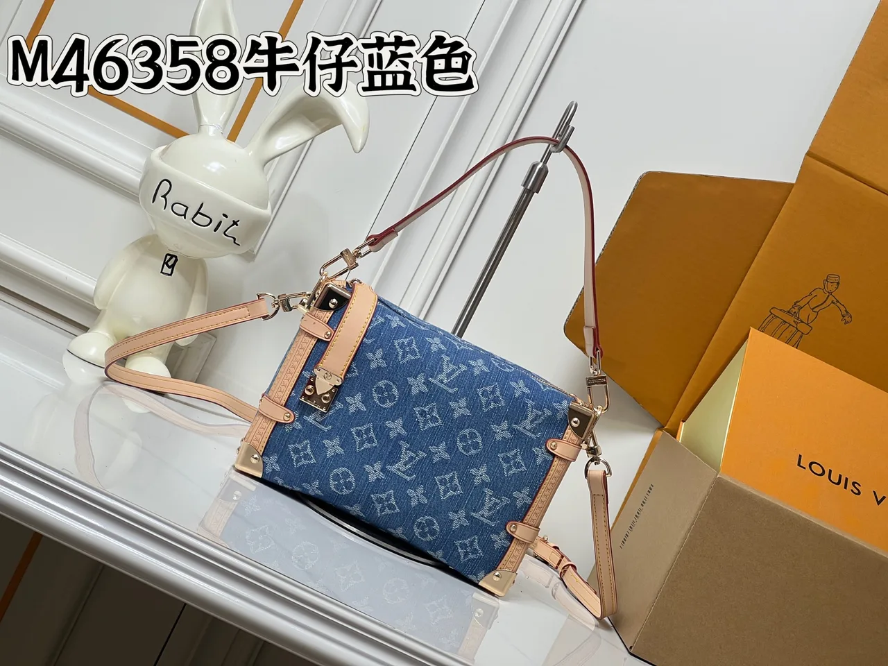 Louis Vuitton Denim Monogram Handbag in Blue · view 1