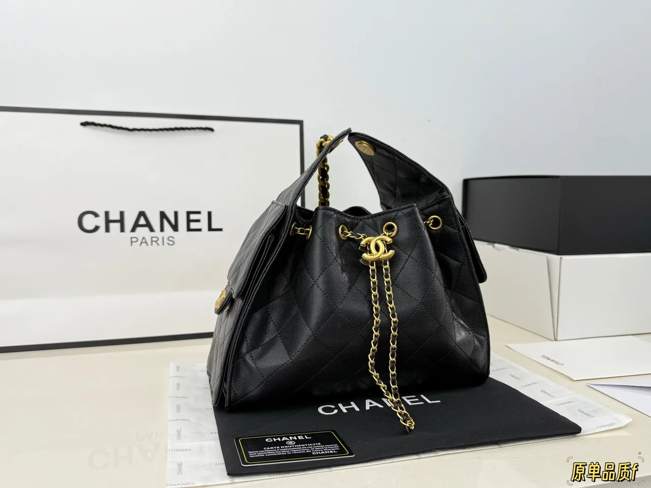 Chanel Bucket Bag in Black · view 1