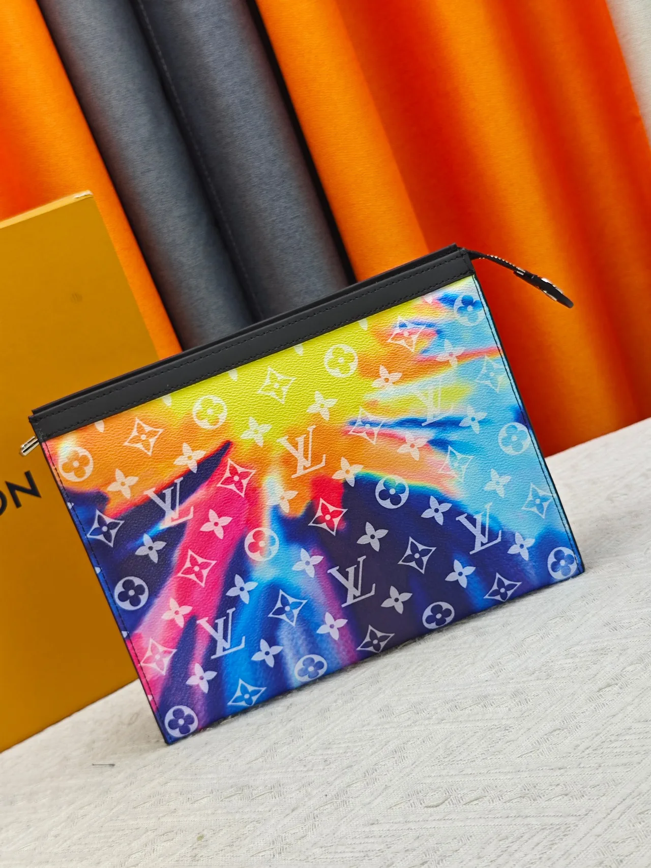 Louis Vuitton Canvas Zip Pouch in Blue · view 1