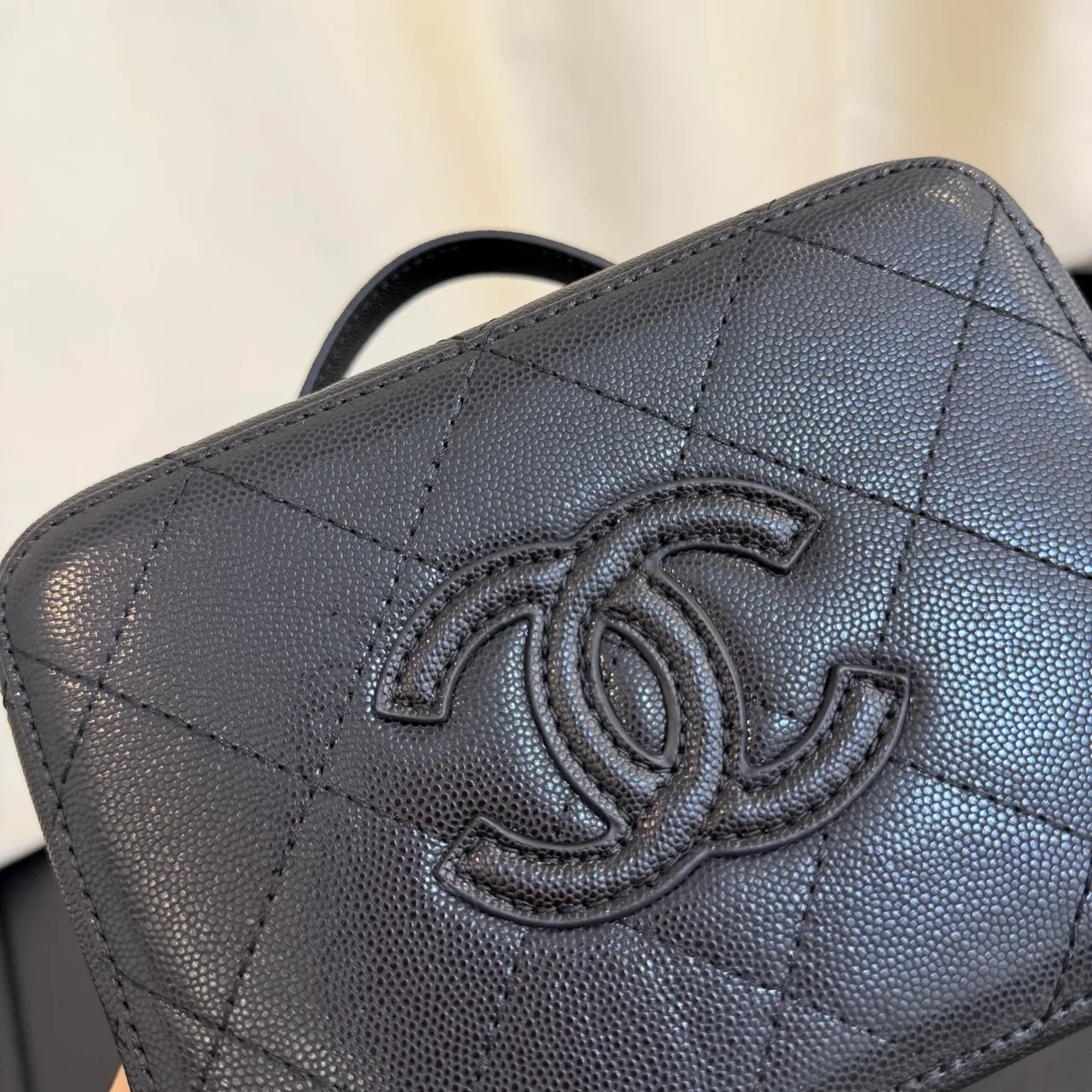Chanel Quilted Clutch in Black · view 5