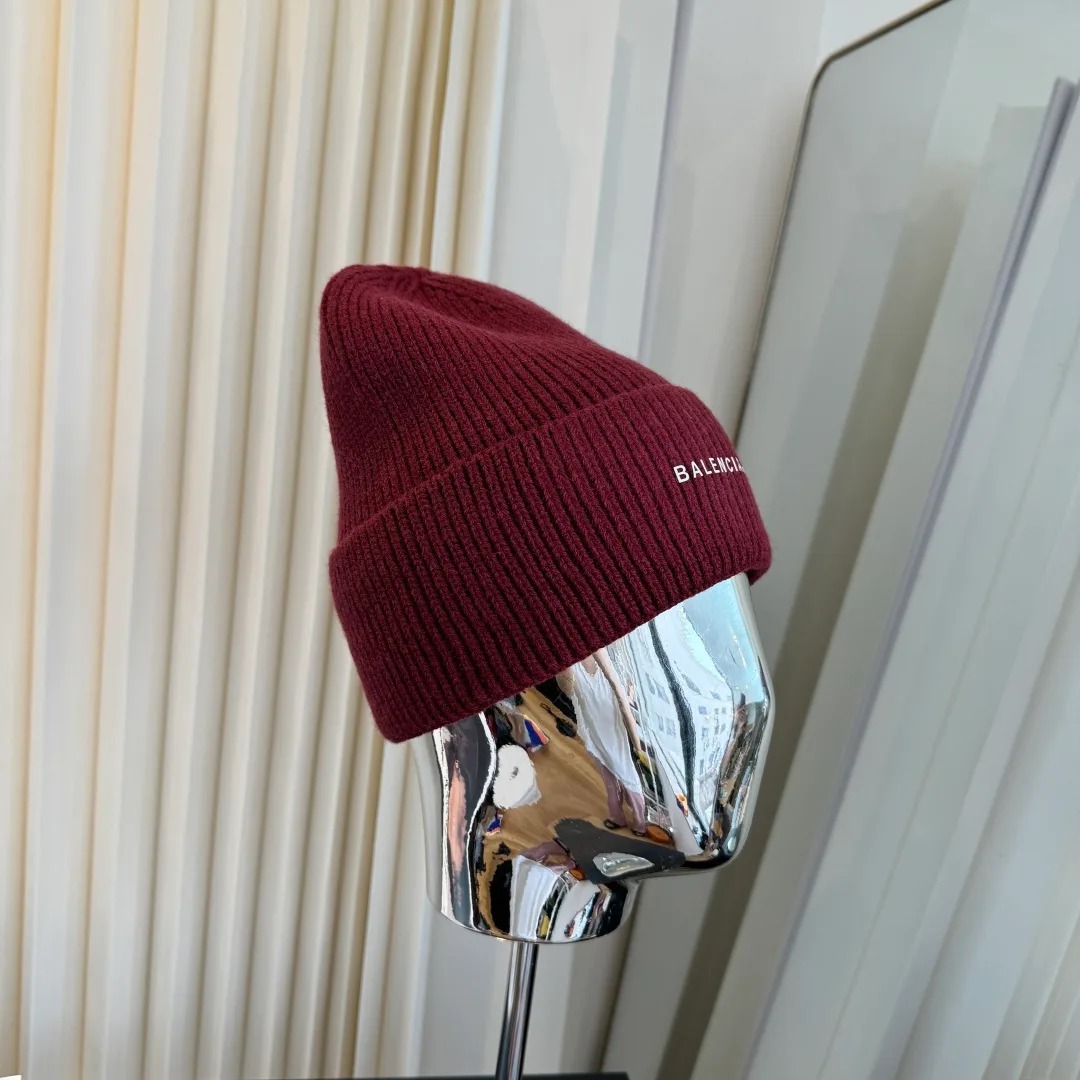 Balenciaga Beanie in Burgundy · view 2