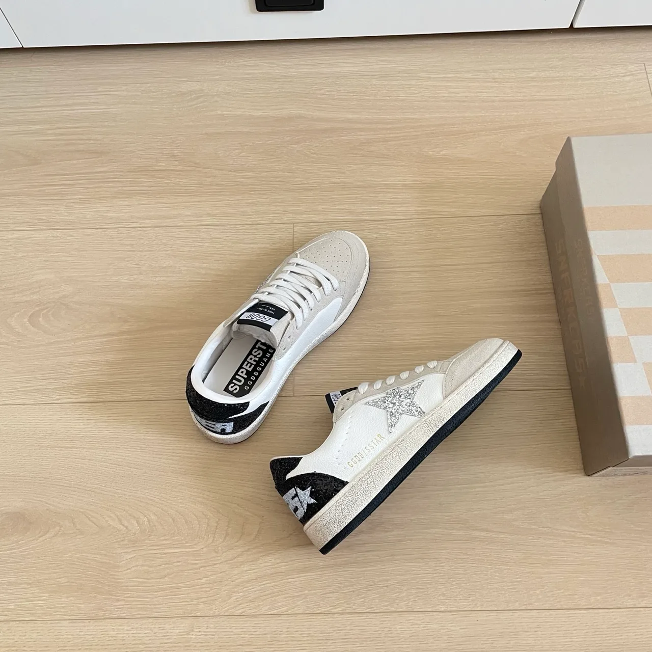 Golden Goose Calfskin Smooth Sneakers in White · view 7