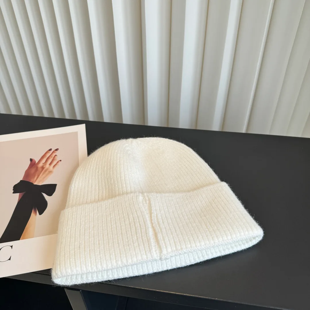 Chrome Hearts Ribbed Motif Knit Beanie in White · view 8
