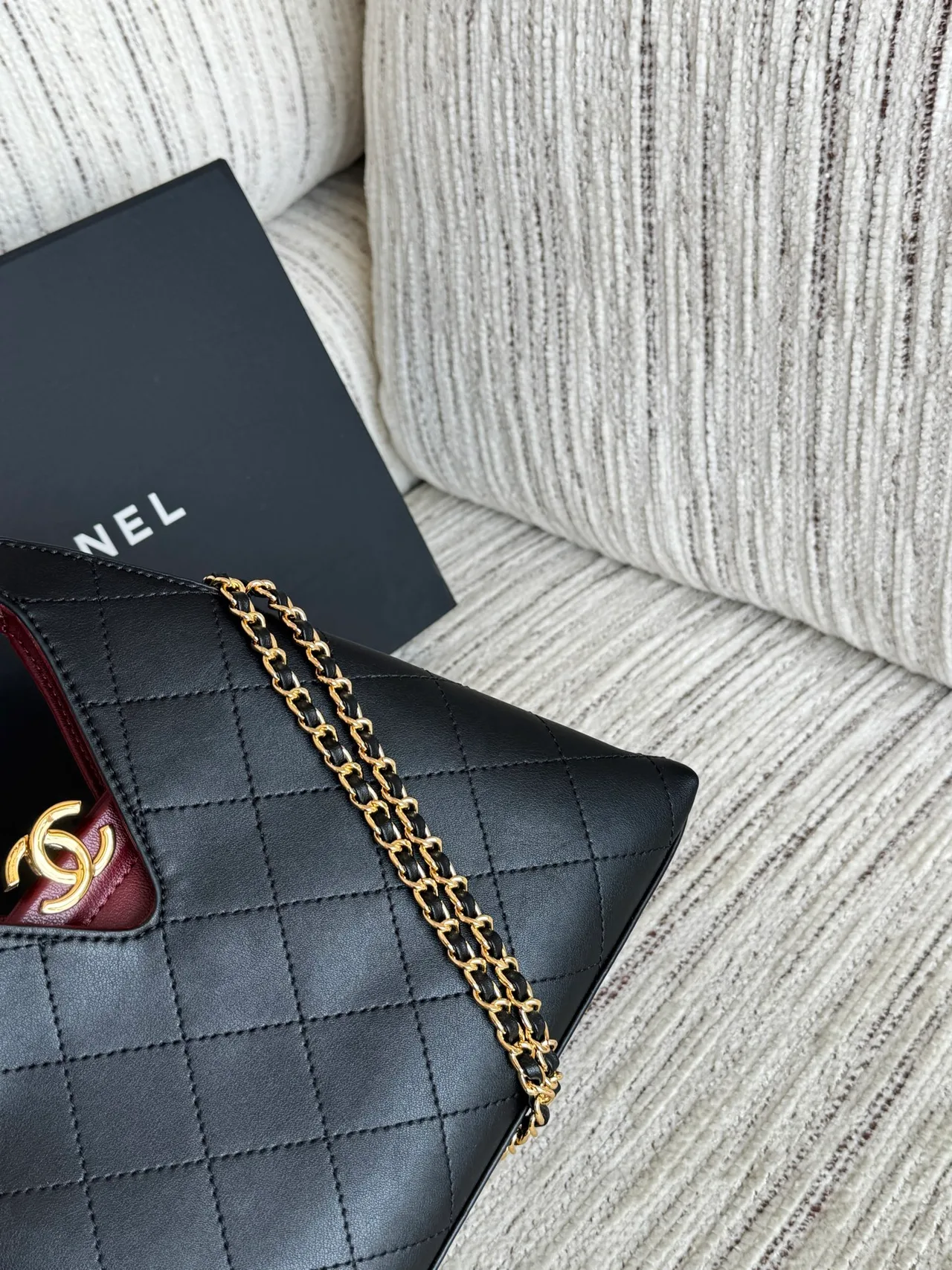 Chanel Quilted Crossbody Bag in Black · view 5