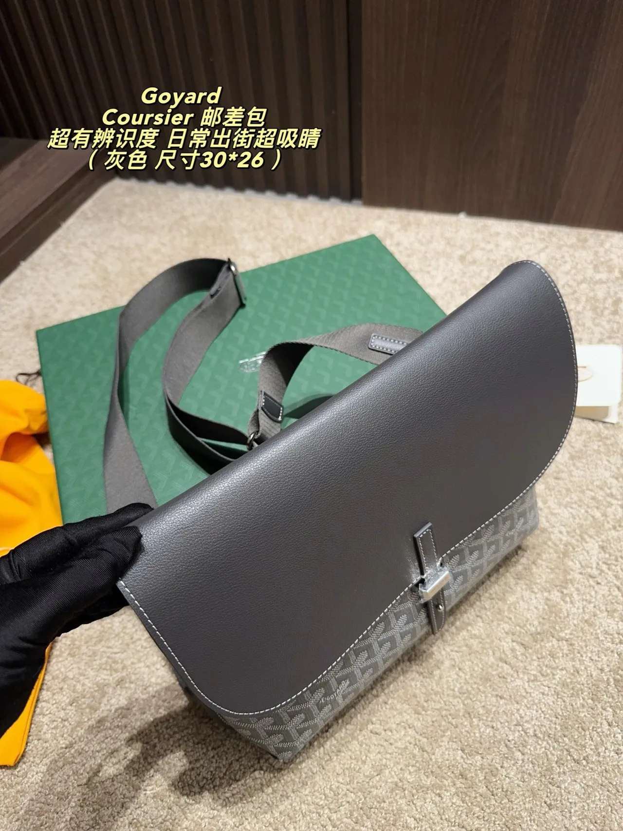 Goyard Canvas Crossbody Bag in Grey · view 6