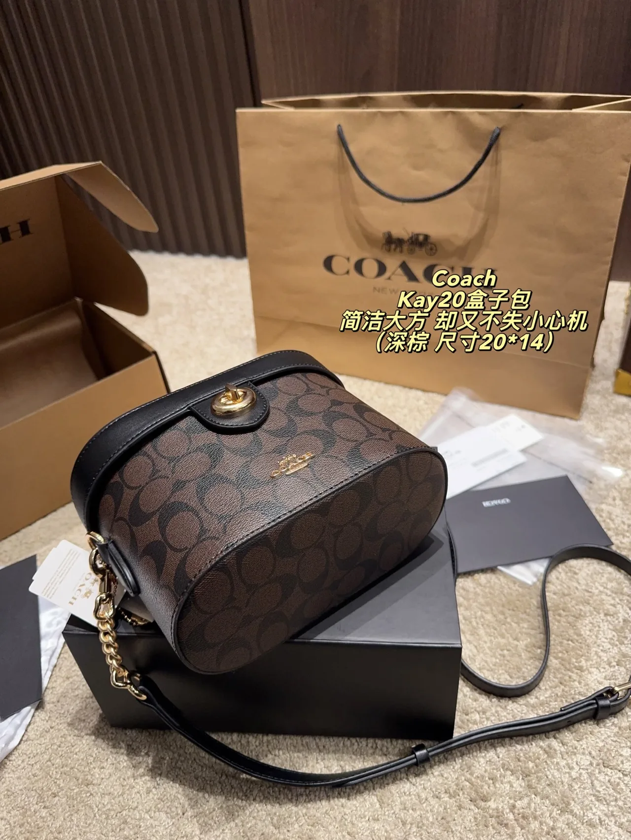 Coach Canvas Vanity Bag in Brown · view 5